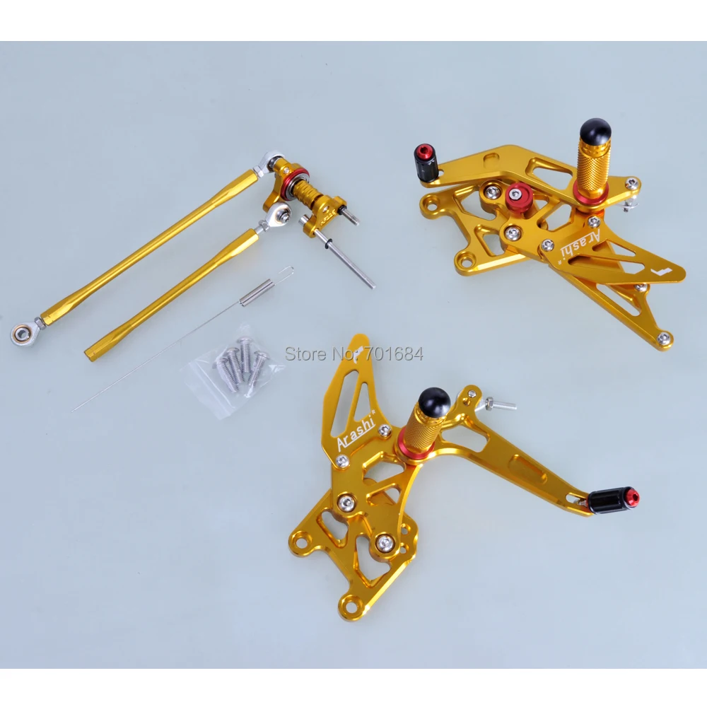 Wotefusi мотоцикл для HONDA CBR 600 RR 2007 2008 CNC Регулируемые задние наборы подножки ног Peg Gold