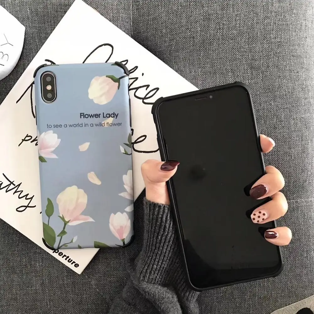 Korean style fresh floral Case for Good girlfriends iPhone X case XR XS MAX 6 Plus 6s 7 iphone 8 plus women |