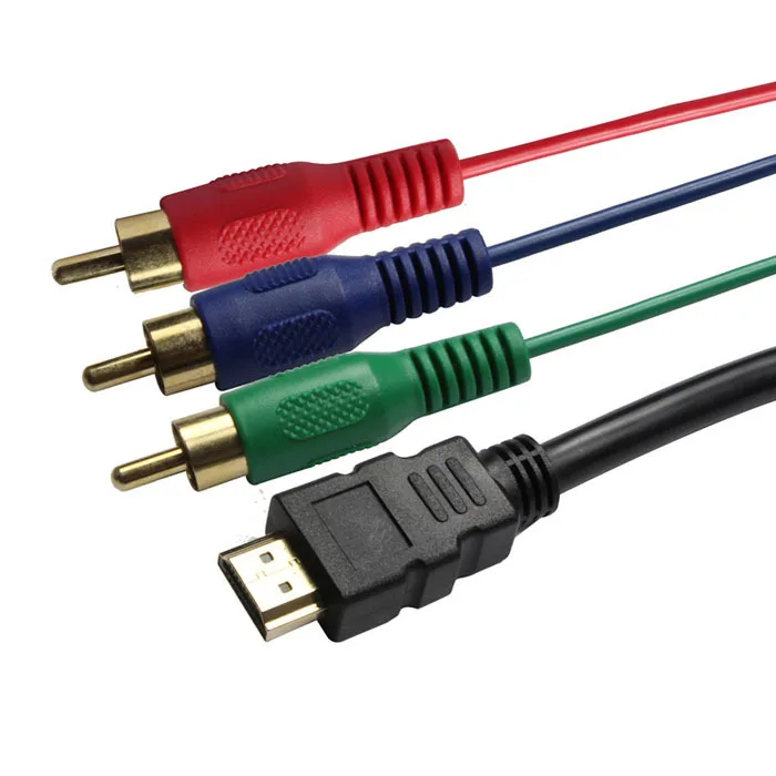 5 футов 1 м HDMI в 3 RCA видео AV ТВ композитный адаптер конвертер 3RCA RGB кабельный разъем