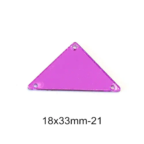 P21-18X33mm 50 шт. фиолетовые хрустальные зеркальные стразы с пришивкой, неровные темно-фиолетовые акриловые зеркальные стразы, пришивные стразы для одежды B3599 - Цвет: P21-18X33mm