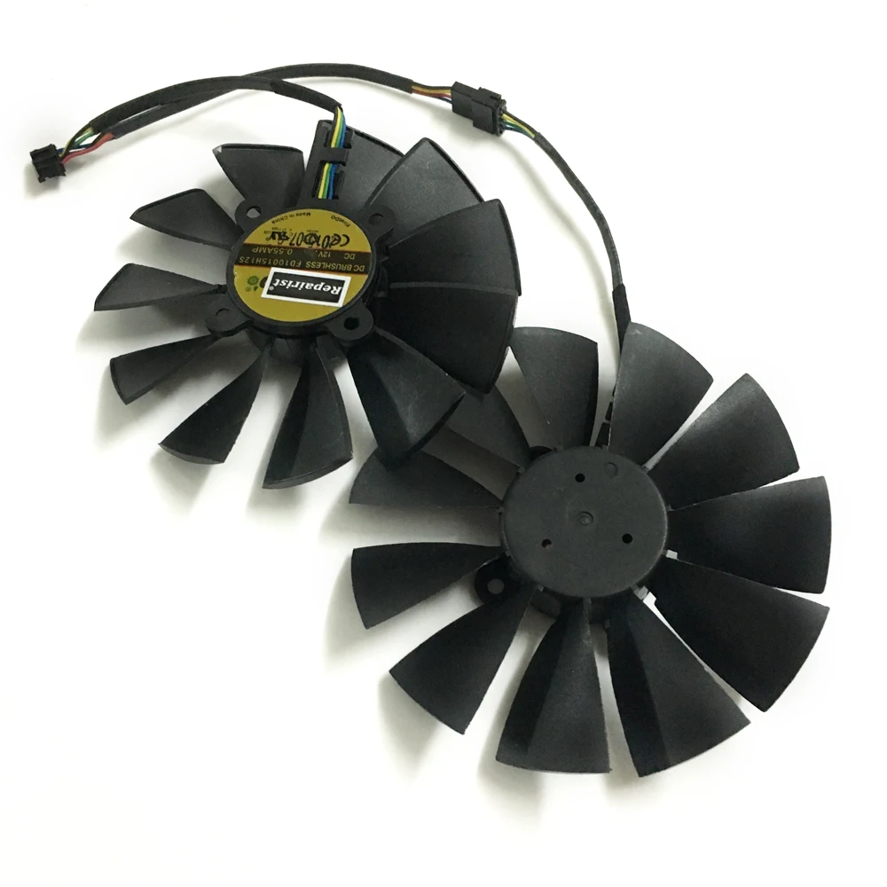 2 шт./лот R9 285/280 GPU кулер VGA вентилятор для ASUS STRIX R9285 R9280 OC Видеокарта охлаждения в