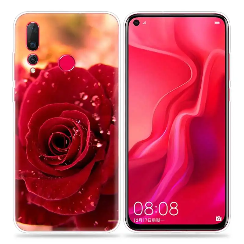 08 Мягкий чехол из ТПУ с принтом красной розы для huawei Honor 10i 8S 8A 8C 8X10 9 Y9 Y7 Y6 Y5 Play Lite силиконовый чехол Fundas - Цвет: 08