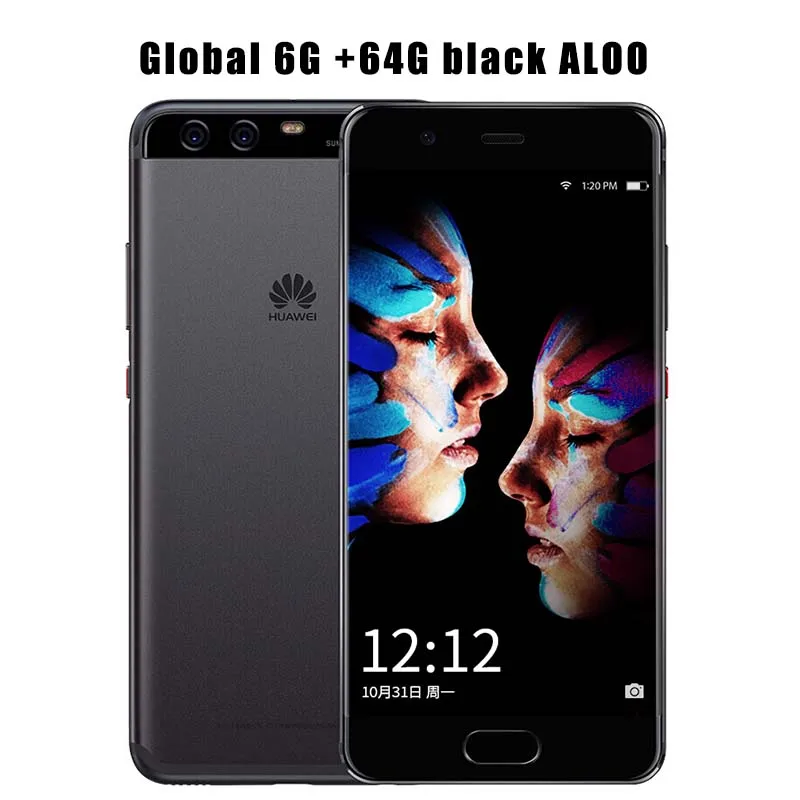 6G 64G Black AL Мобильный телефон Kirin 960 с глобальной ПЗУ huawei P10 Plus, 4G LTE, четыре ядра, 5,5 дюйма, 2560*1440 P, двойная задняя камера, отпечаток пальца - Цвет: 6G 64G Black AL