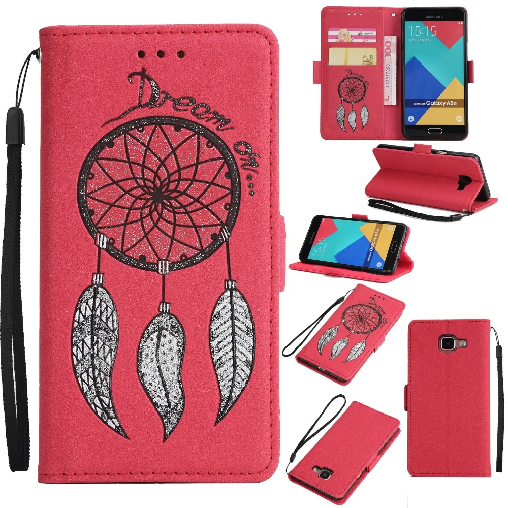 Чехол с перьями Wind Chime для Samsung Galaxy A3 A5 2017 A720 A320 A310 A510 A7 2016 Премиум PU кожаный чехол