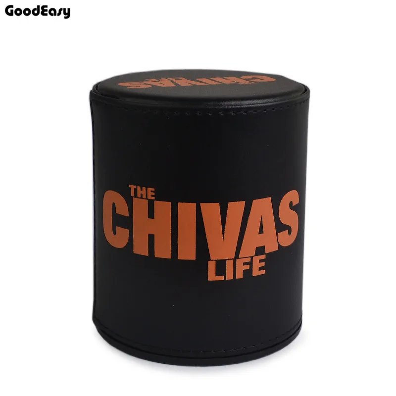 CHIVAS казино глушителя кожа + Пластик фланель чашка для игры в кости внутри из