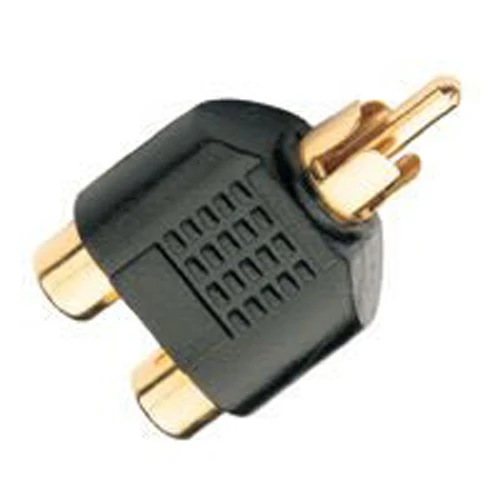 10x Новый позолоченный разветвитель RCA штекер на 2 розетки|plug gold|plug rcaplug splitter |