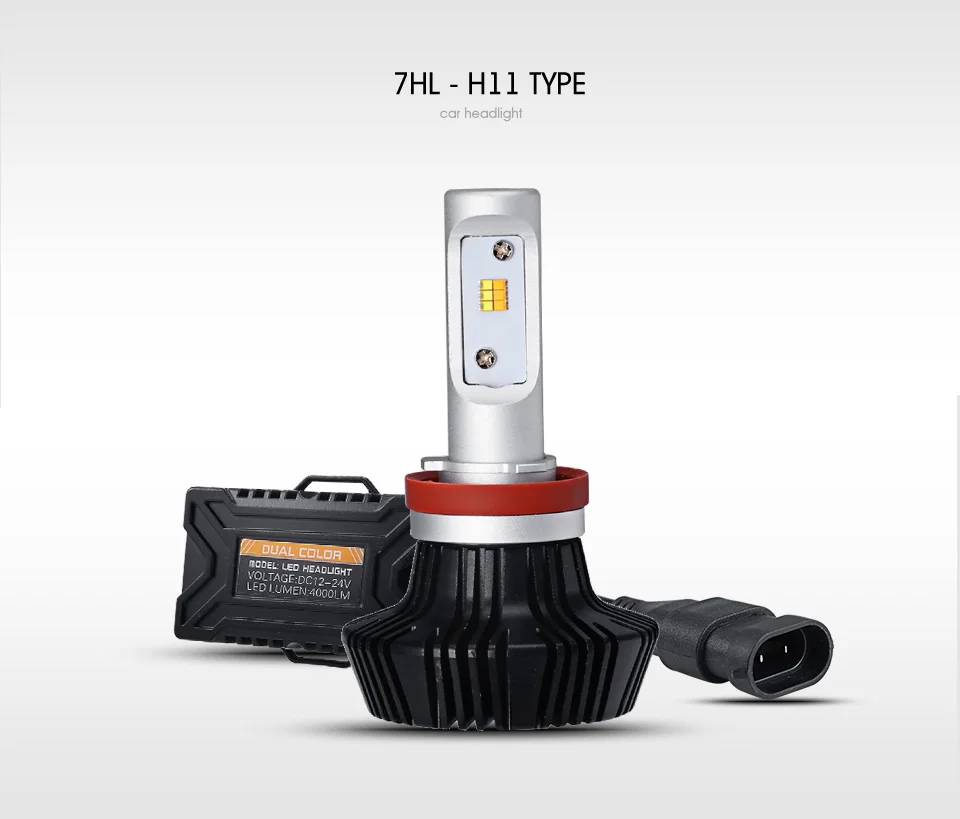 Oslamp H4 H13(Подол короче спереди и длиннее сзади) ЛУЧ H7 H11 9005 9006 с переключением между дальним и 50 Вт светодиодный автомобилей головной светильник лампы Противотуманные фары Светильник лампы цвет: желтый, белый светильник 3000K 6500K