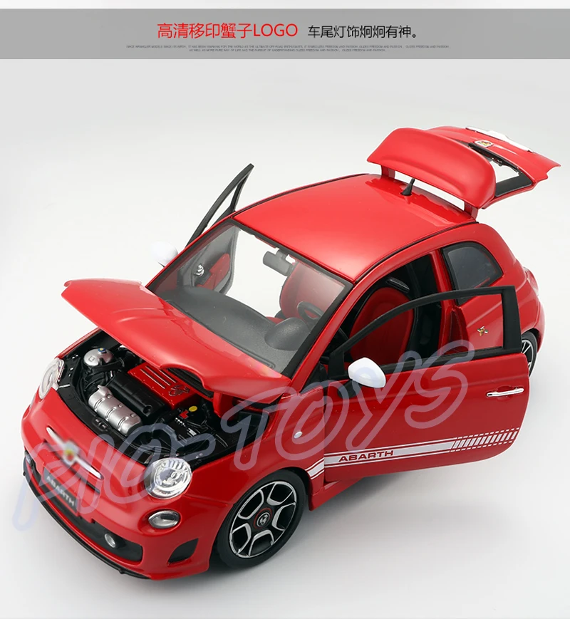 Новое поступление подарок Abarth 1/18 модель металлический седан автомобиль сплав