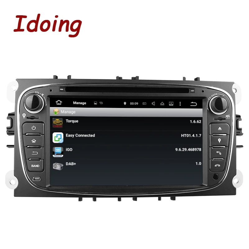 Idoing рулевое колесо 2Din Android7.1 автомобильный DVD мультимедийный видео плеер для Ford Focus Mondeo s-max gps навигация Сенсорный экран ТВ
