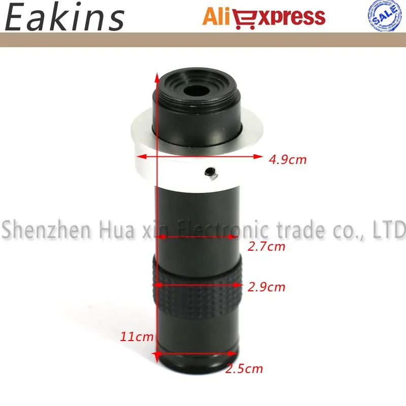 CCD CMOS промышленный видео микроскоп камера C-mount объектив 1X-120X увеличение Регулируемый 2,4 мм-36 мм большое визуальное поле