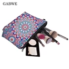 GABWE Mandala Бирюзовый женский косметический чехол с 3D принтом, сумка для макияжа, органайзер, макияж, модный макияж