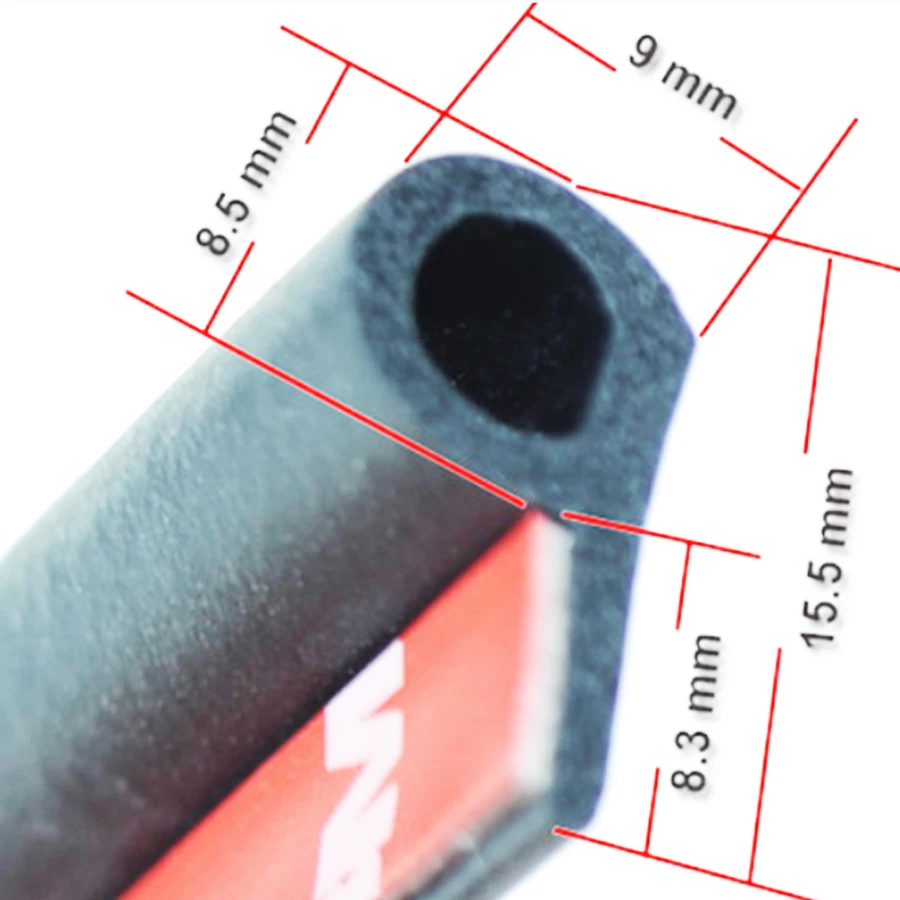 

Universal 5M Car Door Seal Strip Soundproofing Insulation Rubber Edge Strip
