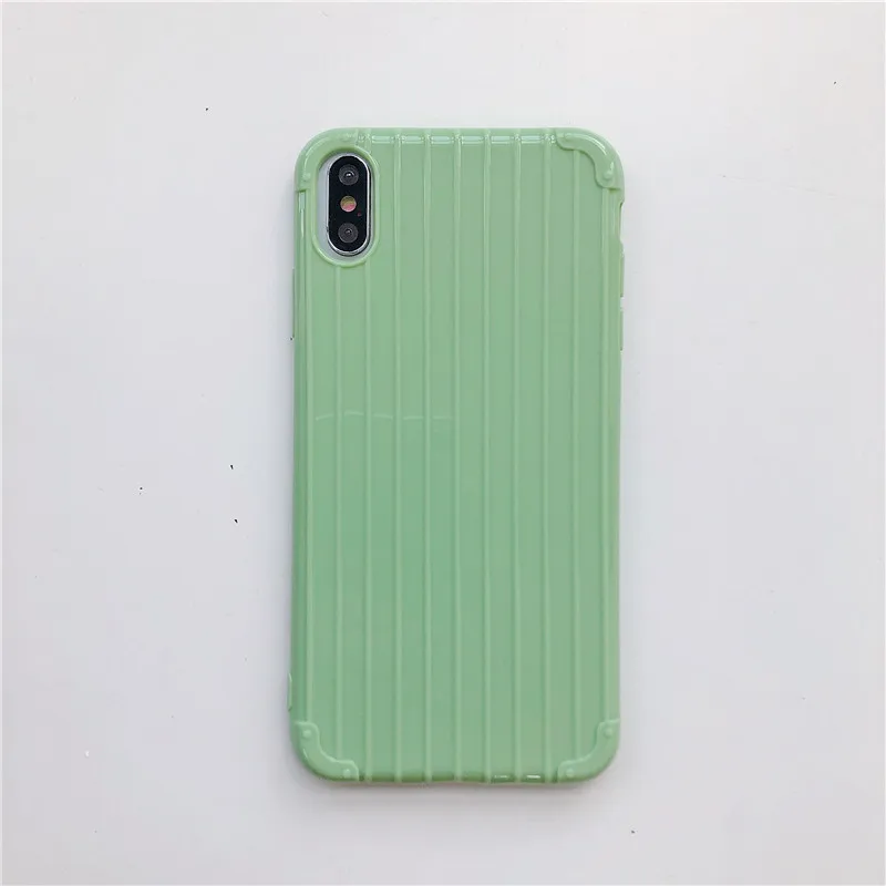 Силиконовый чехол сплошной цвет милый чемодан конфеты Телефон для iPhone 6 s 7 мягкий