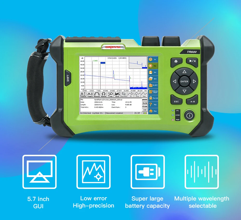 Orientek T45 Fusionadora Fiber Optica + 1310/1550nm 32/30dB OTDR Оптическое волокно оптический измеритель