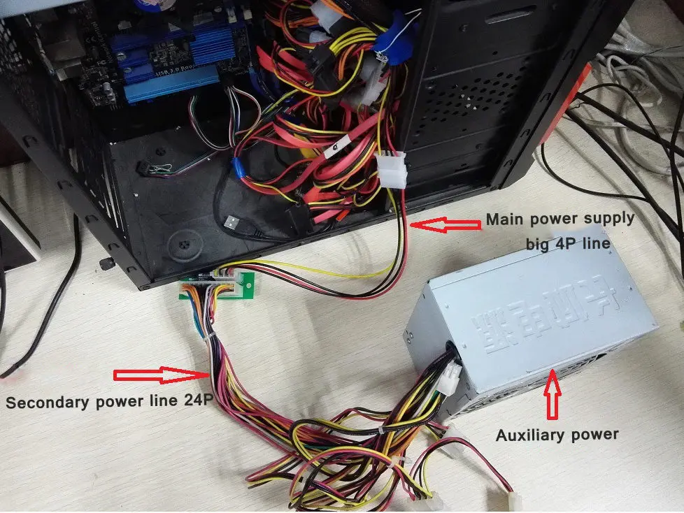Minimg двойной тройной Питание разъем адаптера реле адаптер связать несколько add2psu