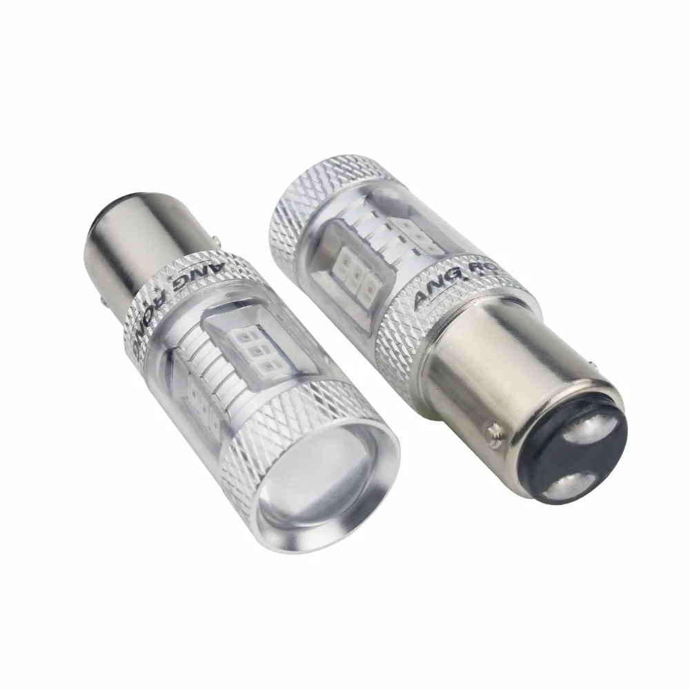 Светодиодный стоп-сигнал ANGRONG 2x566 P21/4W 1122 BAZ15d 15W красный (CA314) | Автомобили и