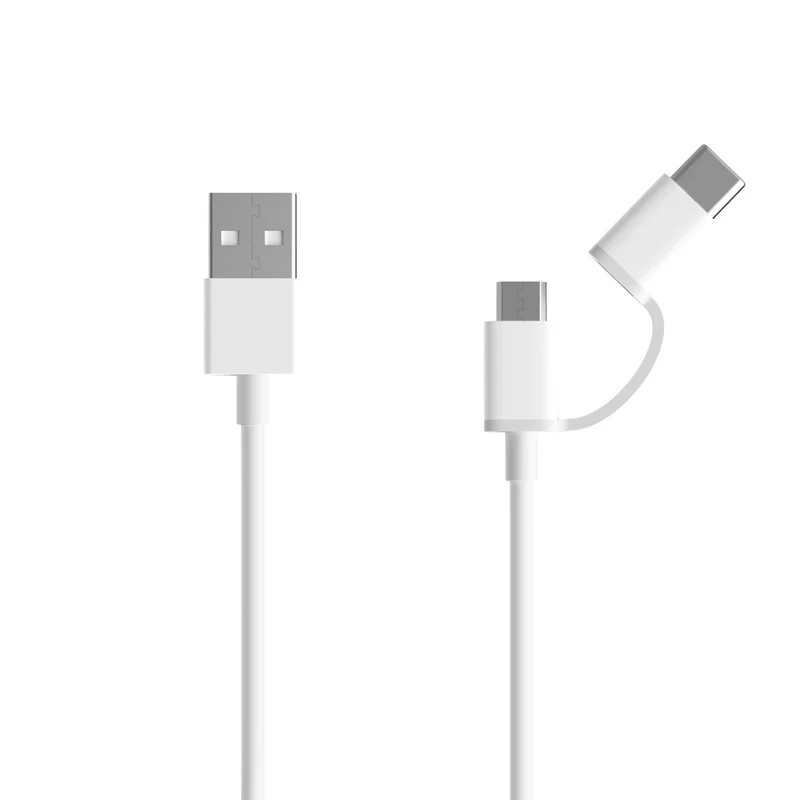 Xiaomi два в одном зарядный кабель Micro USB для Type-C поддержка быстрой зарядки смартфона