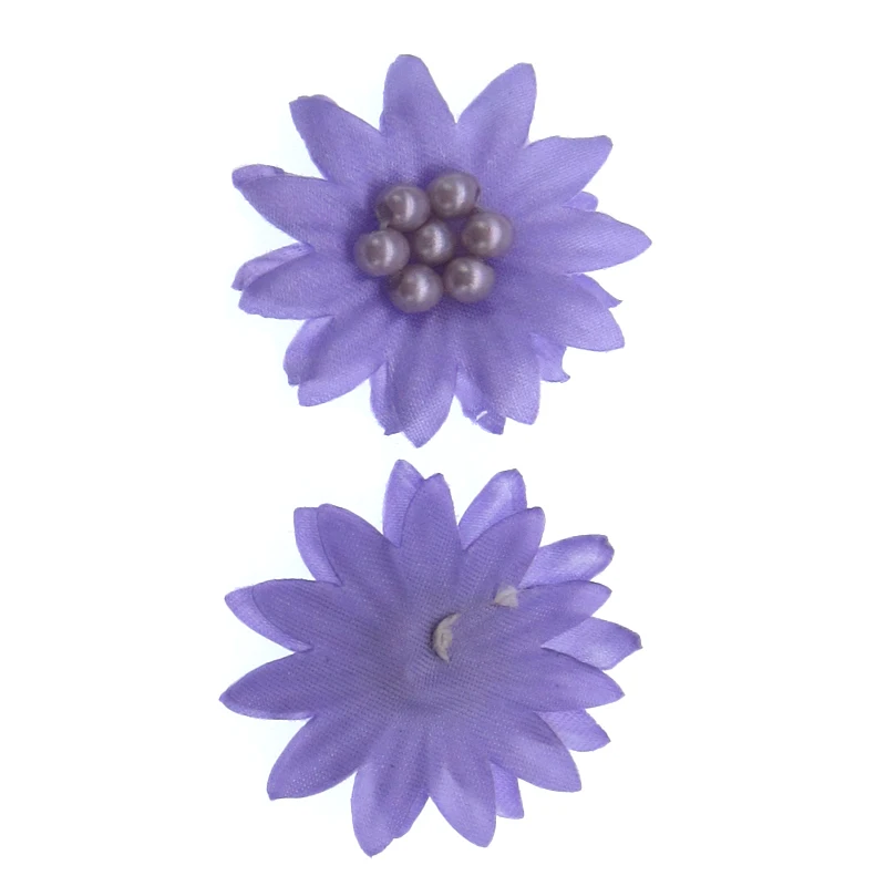 30 шт. Необычные 2 слоя цветок маргаритки отделка бисером Ткань Цветы аппликация