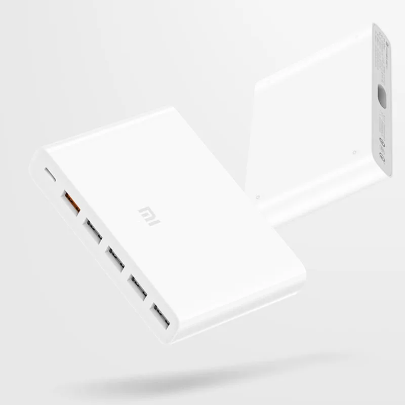 Xiaomi USB-C, 60 Вт, зарядное устройство с 6 usb-портами, QC 3,0, для смартфона, быстрая зарядка, 18 Вт, x2+ 24 Вт(5 В макс = 2,4