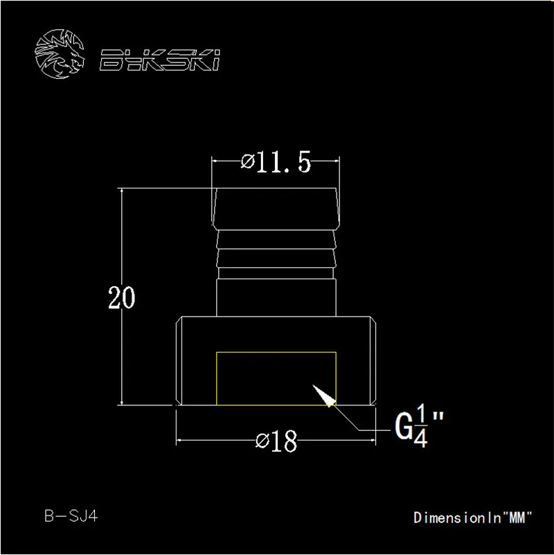 Bykski B-FS3J B-FS4J фитинг для ID9-10/12-13 мм Мягкая трубка крепления для дренажа используется система воды дно для слива ПК водяного охлаждения