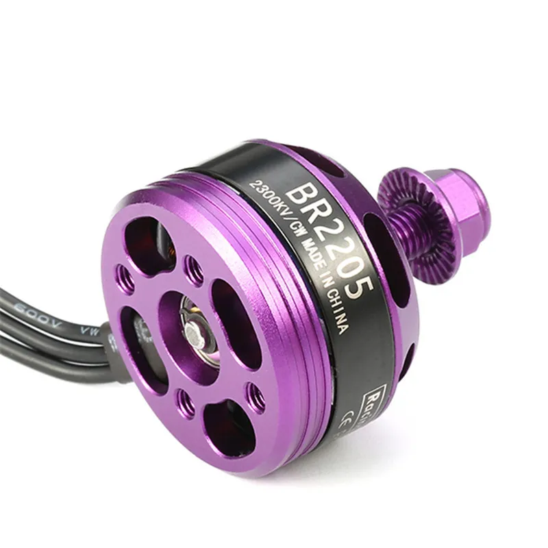 4 шт. Racerstar Racing Edition 2205 BR2205 2300KV 2-4S бесщеточный двигатель CW CCW фиолетовый для QAV250 ZMR250