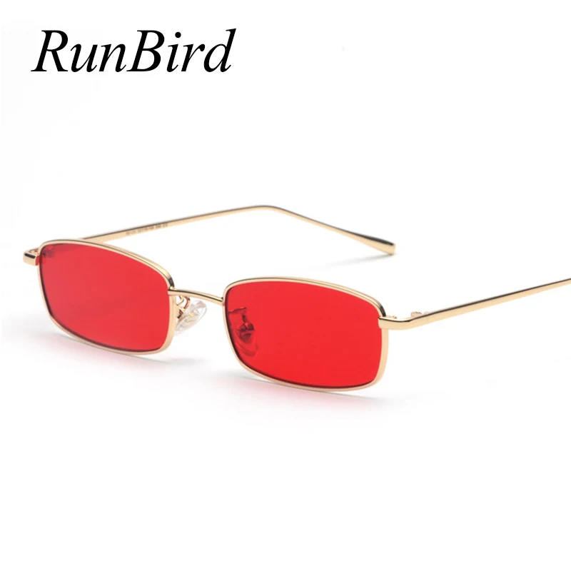 Солнечные очки RunBird 1283R для мужчин и женщин тонкие прямоугольные с металлической