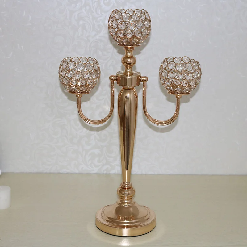 European metal candlestick decoration gold luxury candle ware venue atmosphere layout supplies 10pcs | Дом и сад