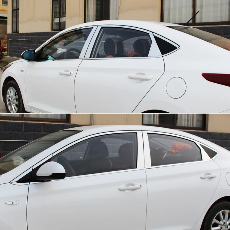 Стайлинг автомобиля наклейка на колонку для Hyundai Solaris Accent HC 2018 2019 накладка окно