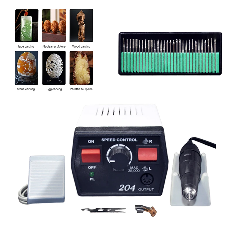 

YUEWO 220V Electric Grinder Machine Manicure Jewelry Polishing and Engraving Tools 35000 RPM