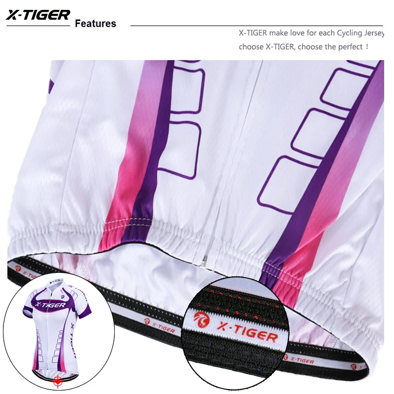 Женские майки для велоспорта X-Tiger, велосипедная одежда, летняя одежда для гонок, велосипедная одежда, Ropa Ciclismo, одежда для велоспорта, костюм для езды на горном велосипеде