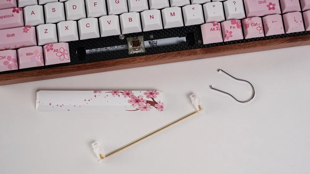 Gk84 механическая клавиатура 75% dye sub keycap Деревянный Пользовательский светильник rgb чернила paintingsakura lotus bluetooth 4,0 USB двойной режим