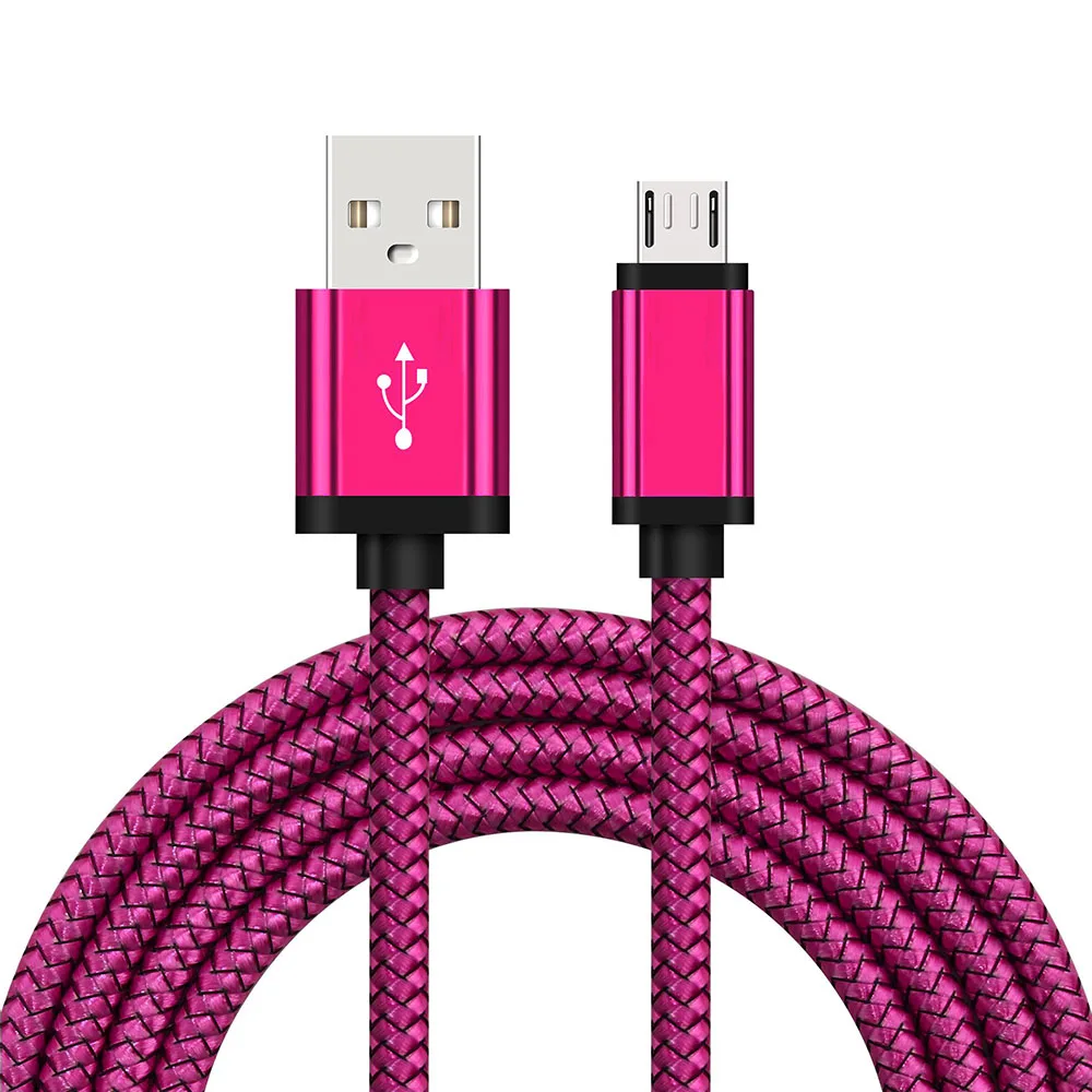 Новинка, 10 футов, микро USB, быстрое зарядное устройство, синхронизация данных, передача, сильный плетеный вязаный кабель для Android, samsung S7 S6 S4 S3 Note 5 4 2