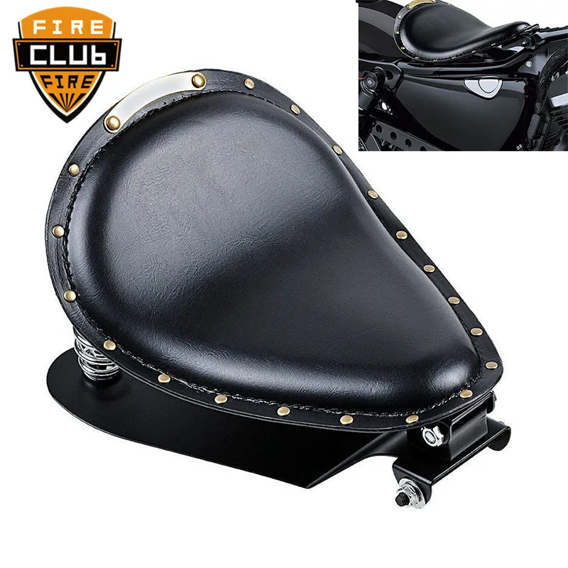 

for Harley Sportster XL 883 1200 Bobber Chopper Motorcycle Solo Seat Baseplate& Springs& Bracket Mounting Kit