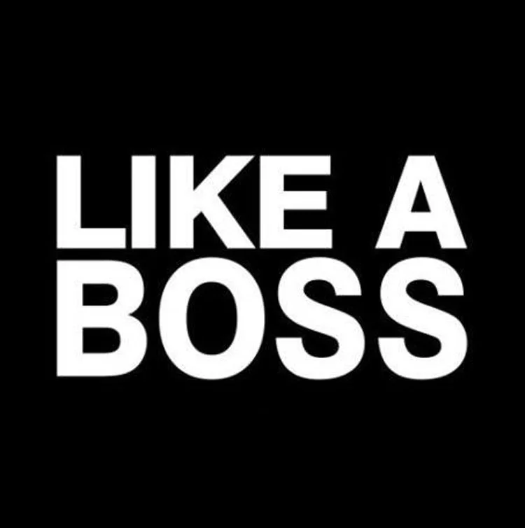 16.5*9CM LIKE A BOSS English Funny Car Sticker Decal Personality Decorative Stickers Styling Black/Silver C1-0165 | Автомобили и