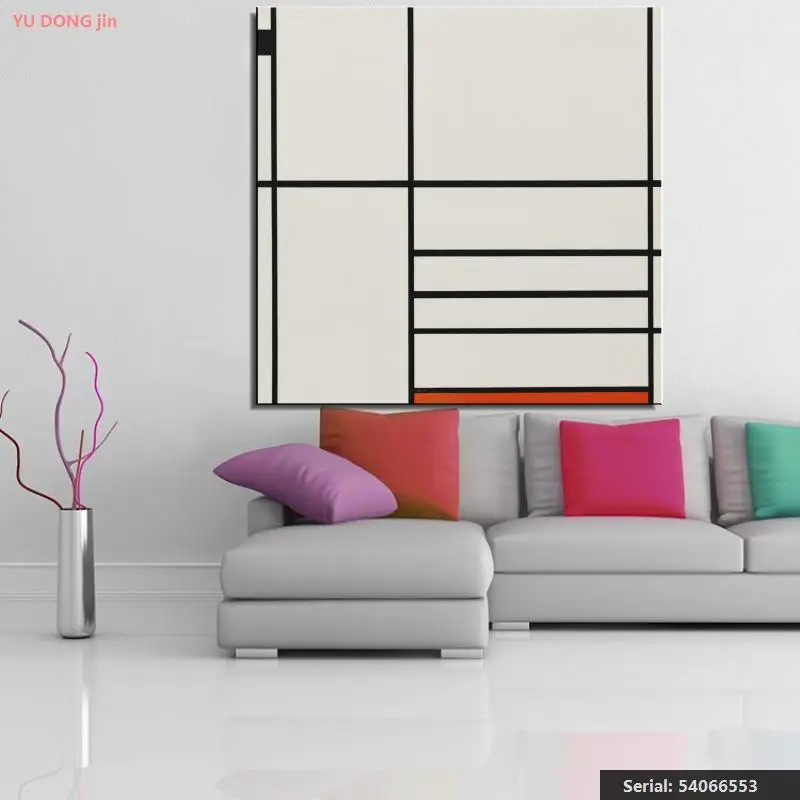 Piet Cornelies Mondrian натюрморт абстрактная живопись маслом Рисование Искусство спрей