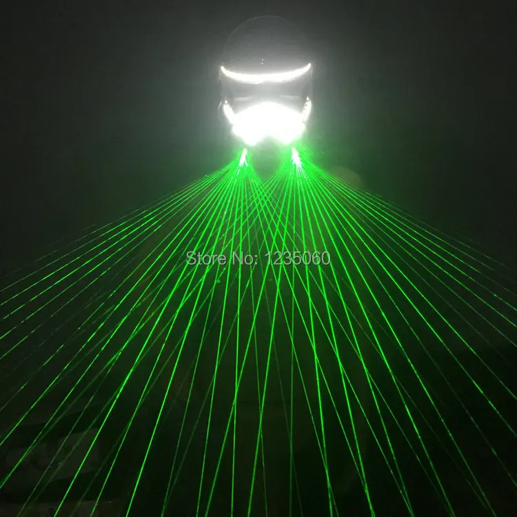 Зеленая лазерная светодиодная светящаяся маска для ночного клуба лазерное шоу