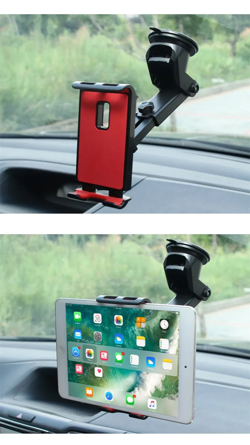 Автомобильные телефоны, планшеты, держатель для samsung Honor IPAD pro air mini 1234, 7, 8, gps, 360 градусов, регулируемая подставка на присоске для мобильного телефона
