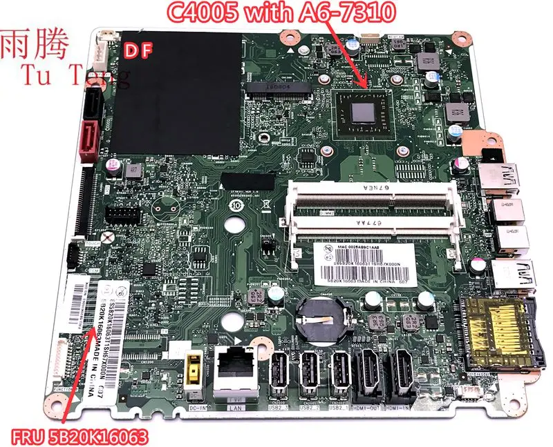 

Applicable to Lenovo C4005 all-in-one computer equipped with A6-7310 FRU 5B20K16063 100% test ok delivery