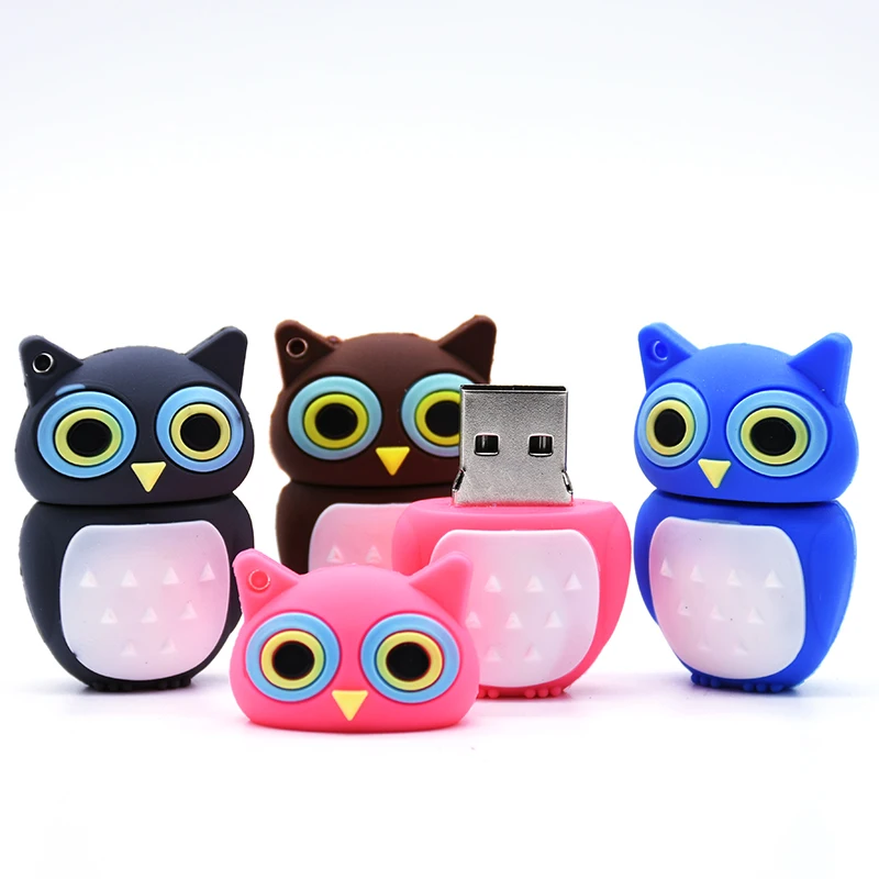 Флеш накопитель Usb 2 0 ручка сова 4 ГБ 8 16 32 64 ГБ|USB флэш-накопители| |