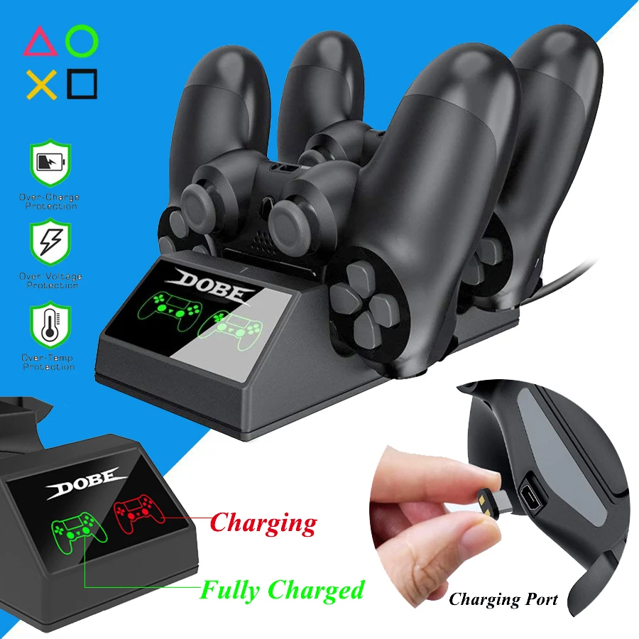 PS4/Pro/тонкий беспроводной контроллер зарядное устройство LED геймпад Быстрая