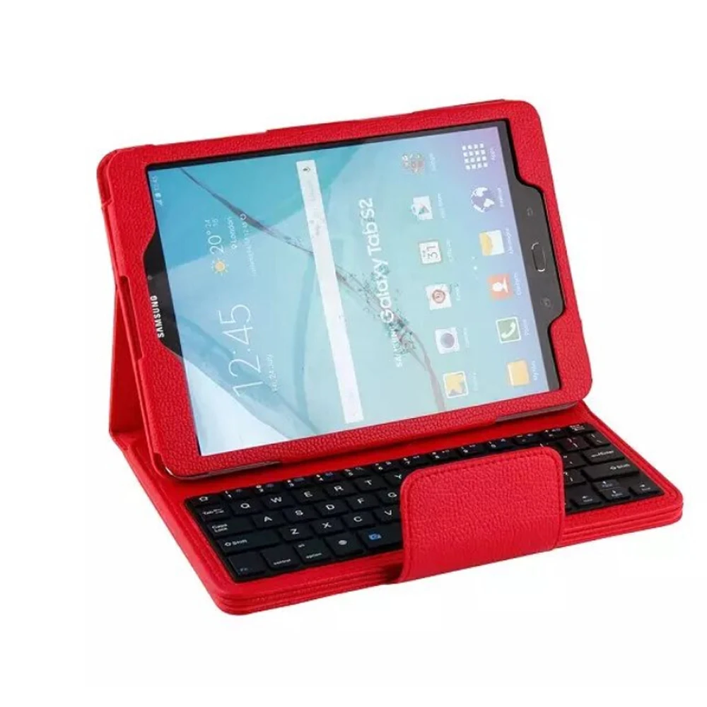 Беспроводной Bluetooth клавиатура для Samsung Galaxy Tab S2 9,7 дюймов SM-T810 SM-T815 SM-T813 SM-T819 съёмный Корпус чехол на магните