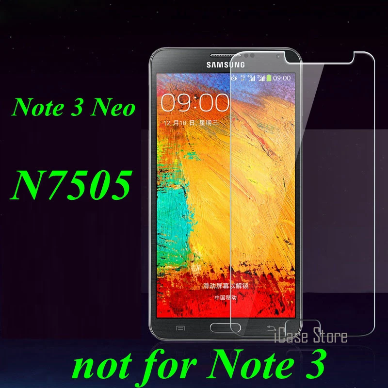 9H 0.26mm Tempered Glass For Samsung Galaxy Note 3 Neo 3G N750 LTE+ N7505 5.5inch (Not 3) Screen Protector Film Case | Мобильные