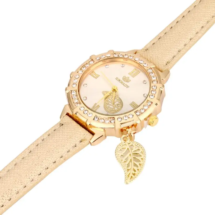 

Relojes mujer Leather Tower Rhinestone Wrist watch Bracelet Quartz watch Woman Ladies Watches Clock Female Dress Relogio #D
