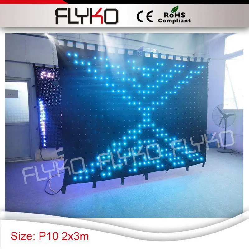 Светодиодный видео дисплей P100mm 7ft x 10ft секс видео|video wall led|led video curtainvideo led curtain |