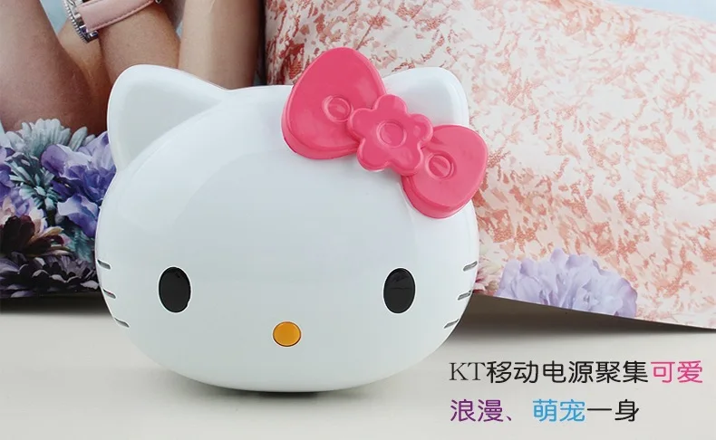 Hot Sale Cartoon cute cat charger power bank 12000MAh Hello cat kitty powerbank external Portable Battery for all phone