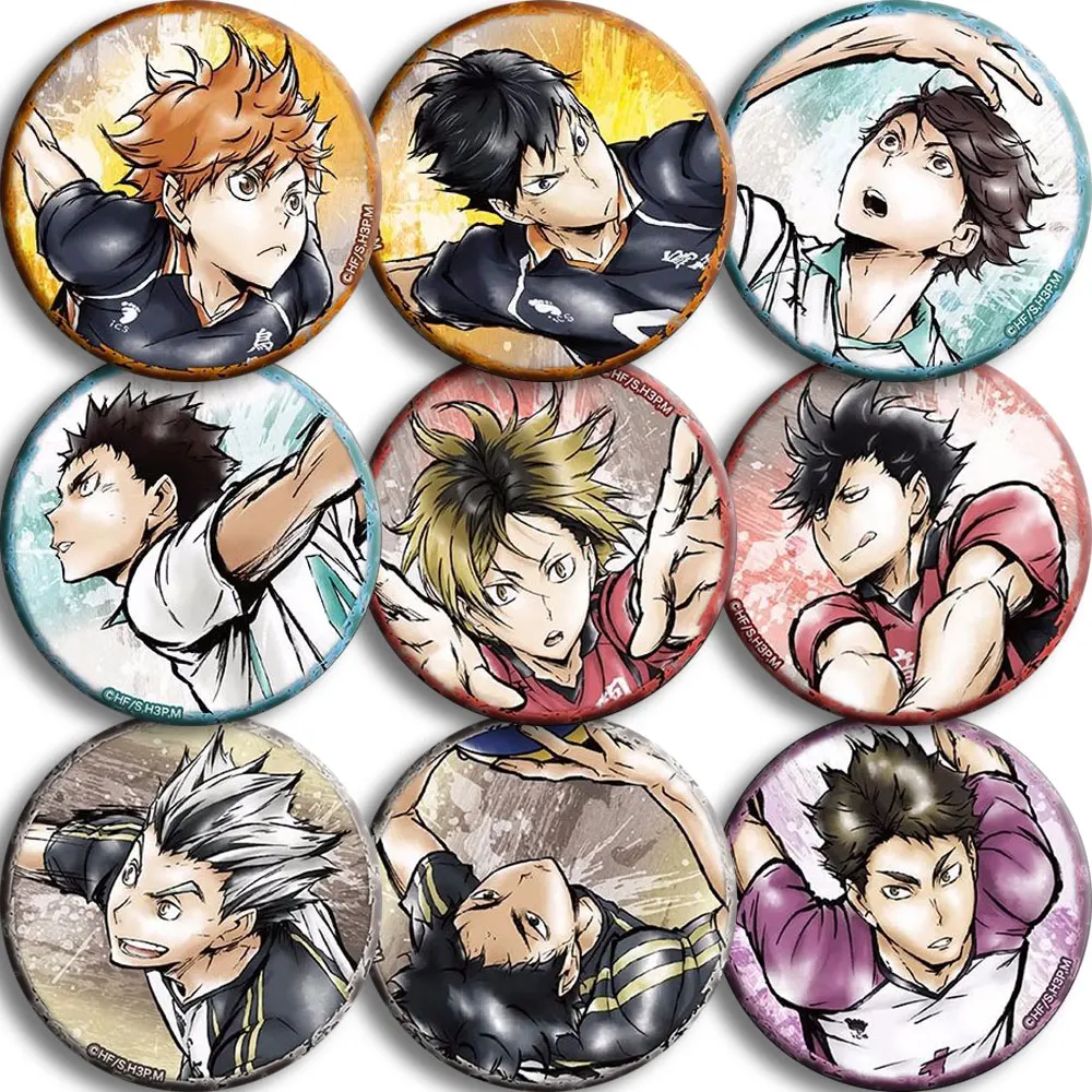 58 мм волейбол Haikyu Nekoma старшеклассница волейбол крутые значки брошь