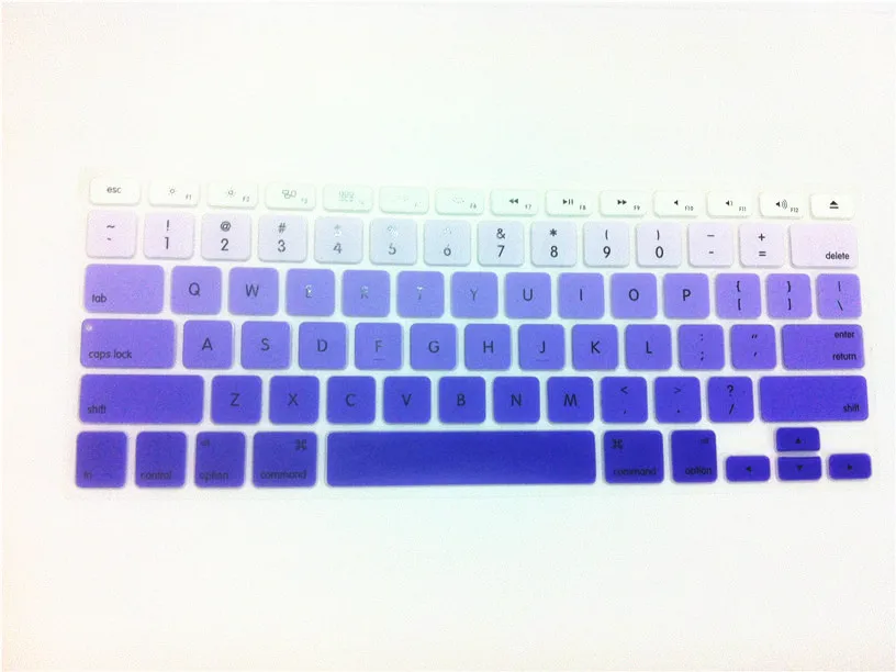 Чехол для клавиатуры macbook air/pro retina 13 3 15 4 дюйма фиолетовый с градиентом 2 шт.|for