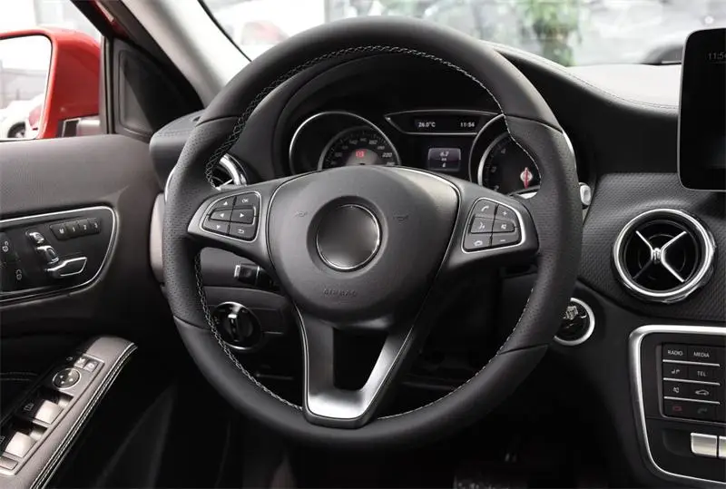 Автомобильный Стайлинг для Mercedes Benz A GLA CLA класс W176 X156 C117 кнопки рулевого колеса наклейка крышка отделка интерьера авто аксессуары