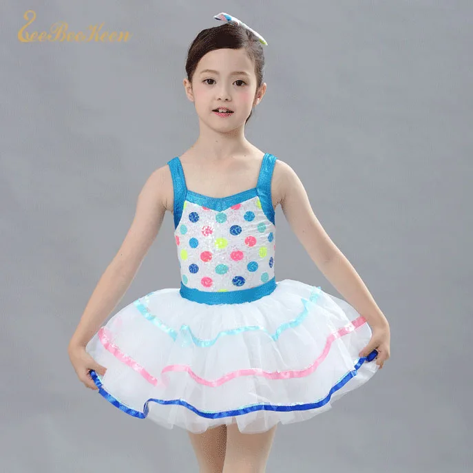 

Балетное платье-пачка для девочек; милое платье с блестками и оборками; Профессиональный Костюм Балерины для женщин; танцевальная одежда для детей