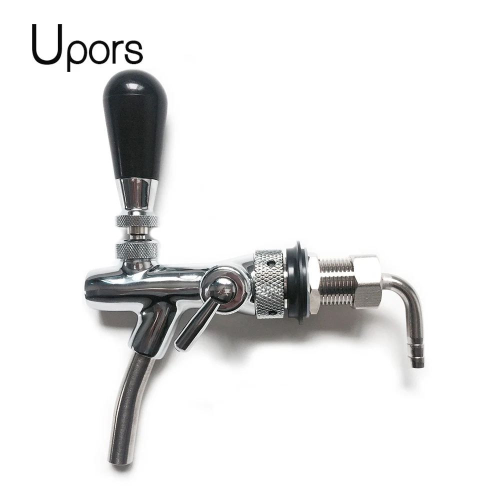 

Upors Adjustable Beer Tap for Keg Stainless Steel G5/8 Homebrew Draft Beer Faucet with Shank Flow Control tap Accessories